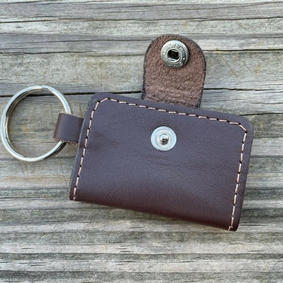 Keys Holder Handmade Genuine Leather Key Chain Brown Key rings SIM card Holder - Picture 6 of 11